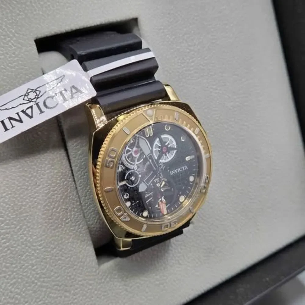 Invicta Sea Hunter Obsidian Automatic Men's Watch w/ Skeleton Dial - 44mm